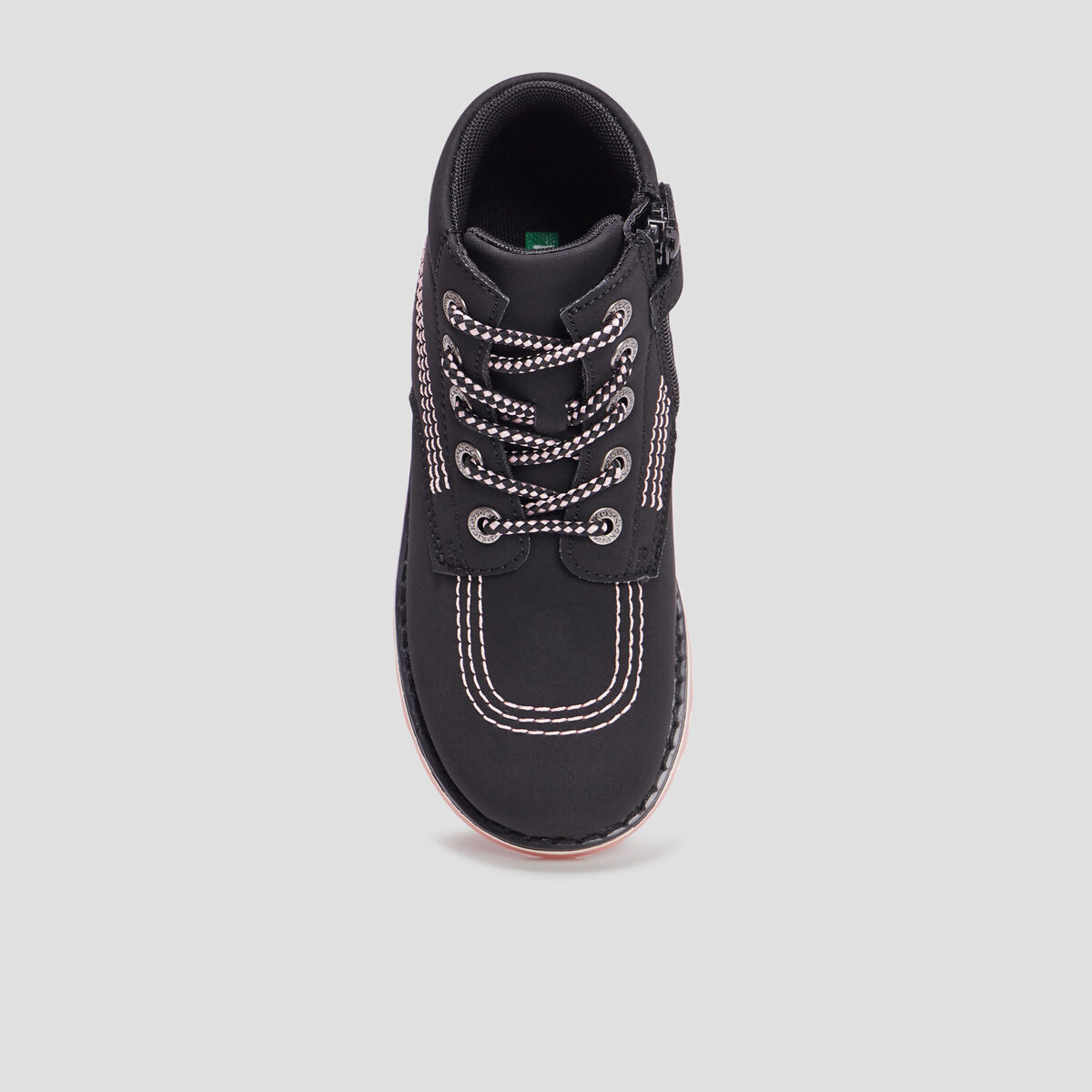 Bottines zippées Kickers Krally noir fille