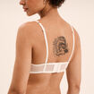 Soutien-gorge bandeau avec coques blanc femme