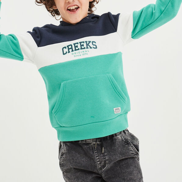 sweat a capuche hoodie creeks tricolore bleu marine garcon Sweat à capuche hoodie Creeks tricolore bleu marine garçon