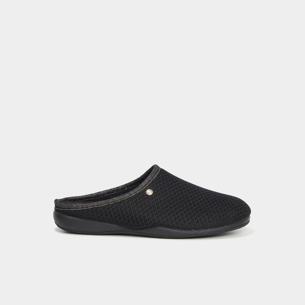 Chaussons mules noir femme