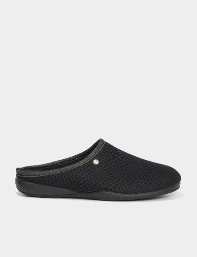 Chaussons mules noir femme