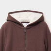 Gilet c&ocirc;tel&eacute; doubl&eacute; &agrave; capuche marron fonc&eacute; b&eacute;b&eacute; gar&ccedil;on