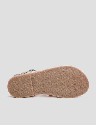 Sandales irisées en cuir Creeks multicolore fille