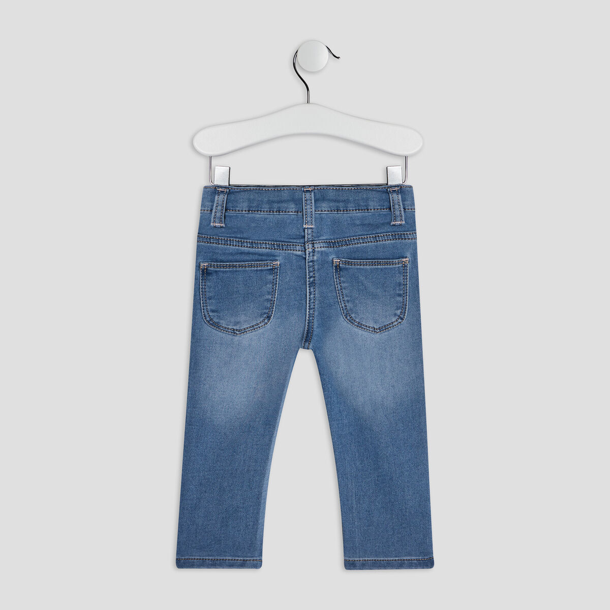 Jean slim ajusté 4 poches denim stone bébé fille