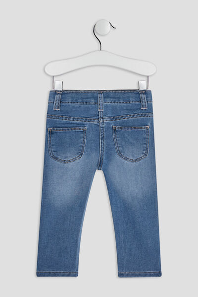 Jean slim ajusté 4 poches denim stone bébé fille