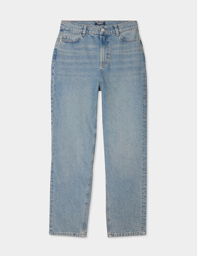 Jeans mom 7/8ème taille haute Creeks denim dirty femme