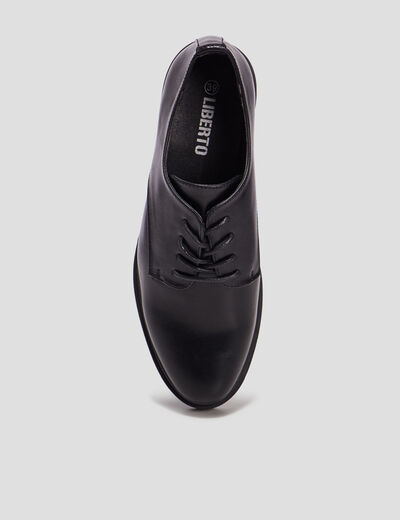 Derbies &agrave; lacets crant&eacute;es Liberto noir femme