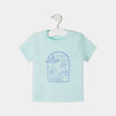 T-shirt à manches courtes en coton vert turquoise bébé garçon