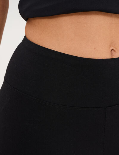 Legging taille haute coton noir femme