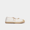 Ballerines avec broderie blanc femme