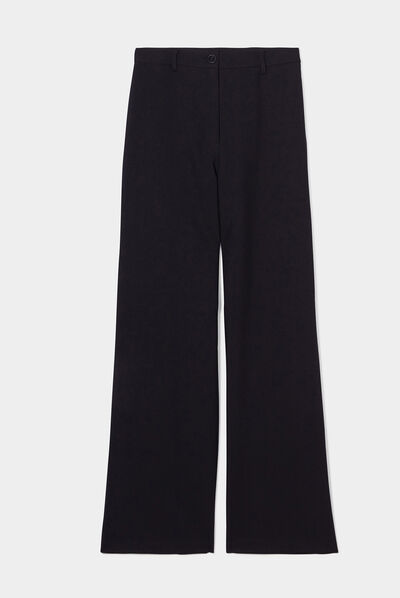 Pantalon city regular noir femme