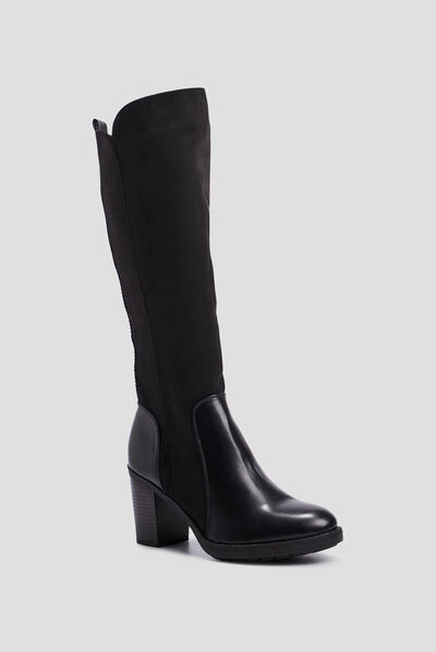 Bottes zippées orange foncé femme