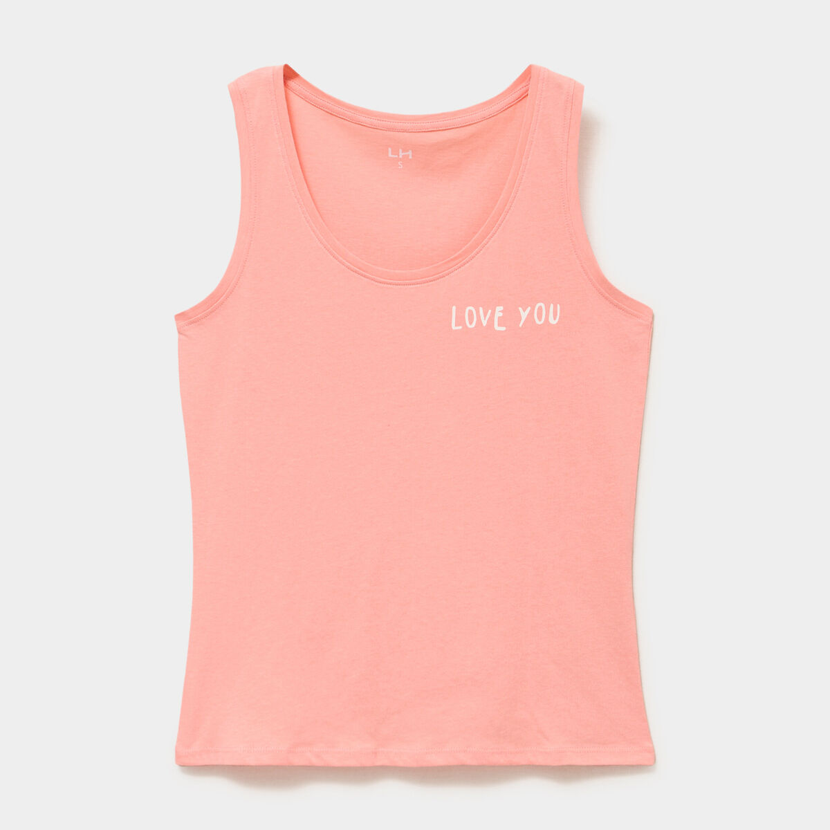 D&eacute;bardeur droit coton rose corail femme