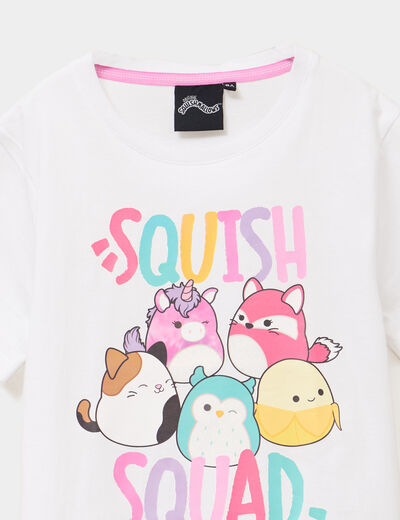 T-shirt manches courtes Squishmallows blanc fille