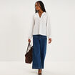 Blouse broderie anglaise manches longues blanc femme
