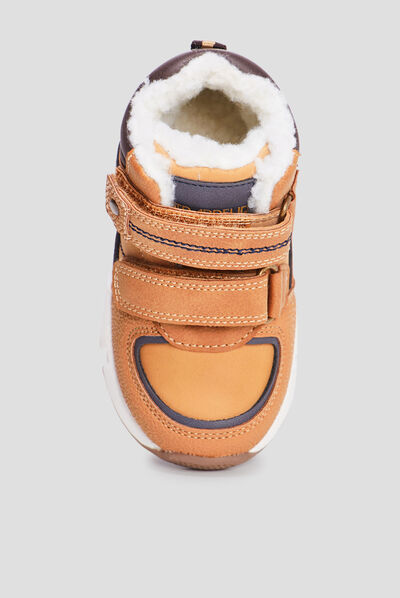 Baskets montantes fourrées Trappeur marron bébé garçon