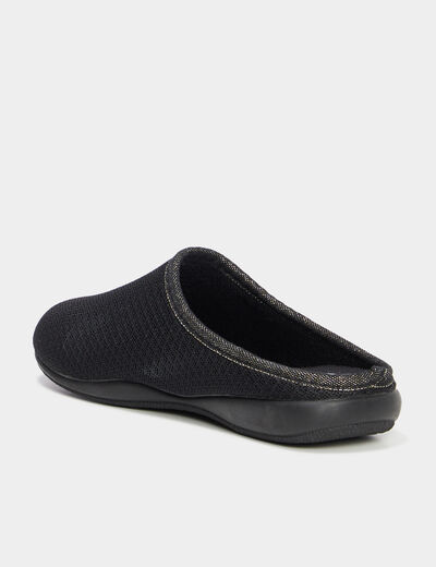 Chaussons mules noir femme