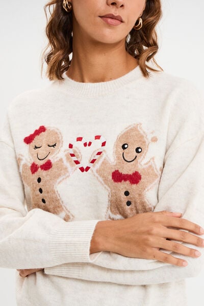 Pull de No&euml;l sable femme