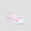 Tennis en toile à lacets rose fille