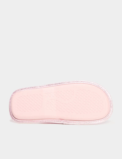 Chaussons mules Stitch rose femme