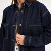 Veste surchemise en jean oversize coton denim brut femme