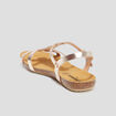 Sandales plates en cuir Creeks jaune or femme