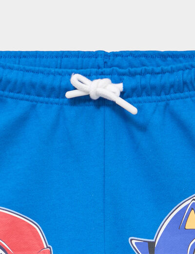 Short taille &eacute;lastiqu&eacute;e coton Sonic noir gar&ccedil;on