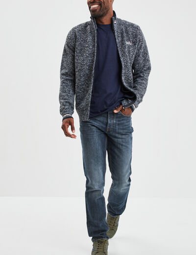 Gilet zippé Creeks gris foncé homme