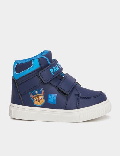 Baskets montantes à scratchs Paw Patrol bleu marine bébé garçon