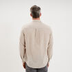Chemise manches longues coton beige homme