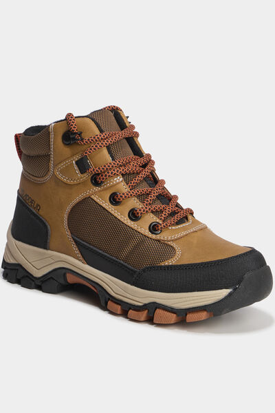 Boots zipp&eacute;es &agrave; lacets camel gar&ccedil;on