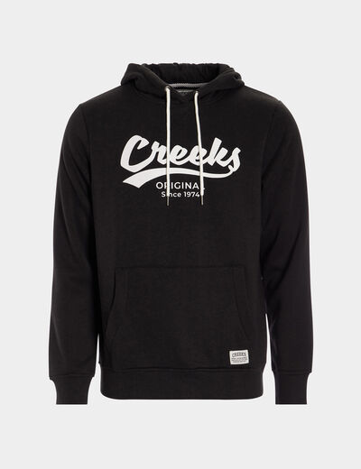 Sweat à capuche hoodie Creeks noir homme