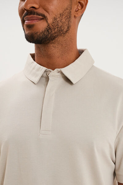 Polo manches courtes gris clair homme