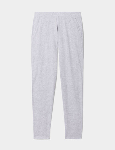 Pantalon de pyjama ajusté gris clair femme