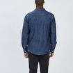 Chemise droite manches longues denim stone homme