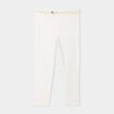Pantalon corsaire avec ceinture blanc femme grande taille
