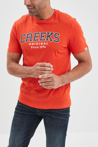 T-shirt manches courtes Creeks orange homme