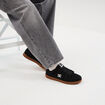 Baskets en cuir su&eacute;dine antid&eacute;rapantes camel homme