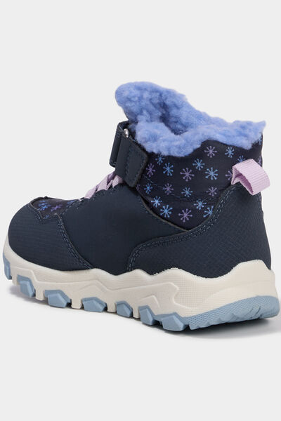 Baskets fourr&eacute;es La Reine des neiges bleu marine fille