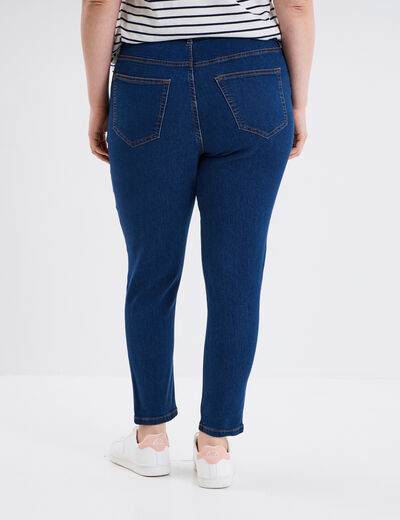 Jegging avec passants taille haute denim stone femme grande taille