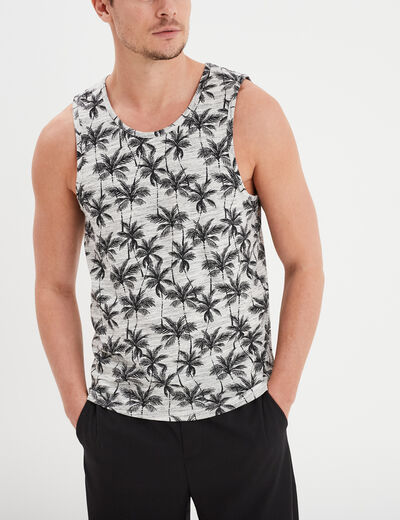 Débardeur col rond coton Liberto gris clair homme