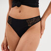 String coton majoritaire noir femme