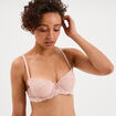 Soutien-gorge corbeille en dentelle rose clair femme