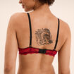 Soutien-gorge corbeille micro dentelle rouge femme