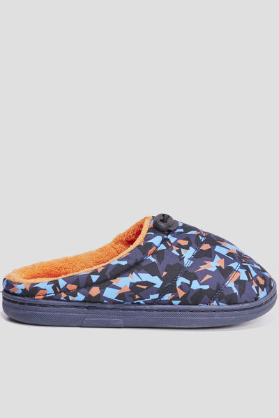 Chaussons mules matelassés camouflage multicolore garçon