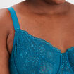 Soutien-gorge emboîtant en dentelle bleu canard femme grande taille