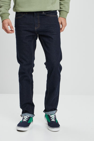 Jeans slim 5 poches denim brut homme