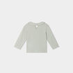 T-shirt col claudine manches longues vert pastel bébé fille