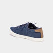 Tennis basses en toile effet denim bleu marine homme