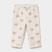Pantalon de jogging molleton &agrave; noeud ecru b&eacute;b&eacute; fille